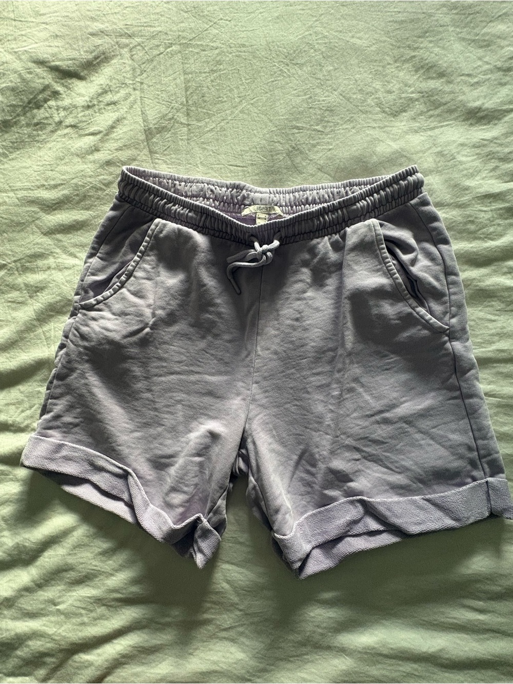 Esprit Lilac Purple Sweat Shorts Mid Rise Cozy Lounge Size M